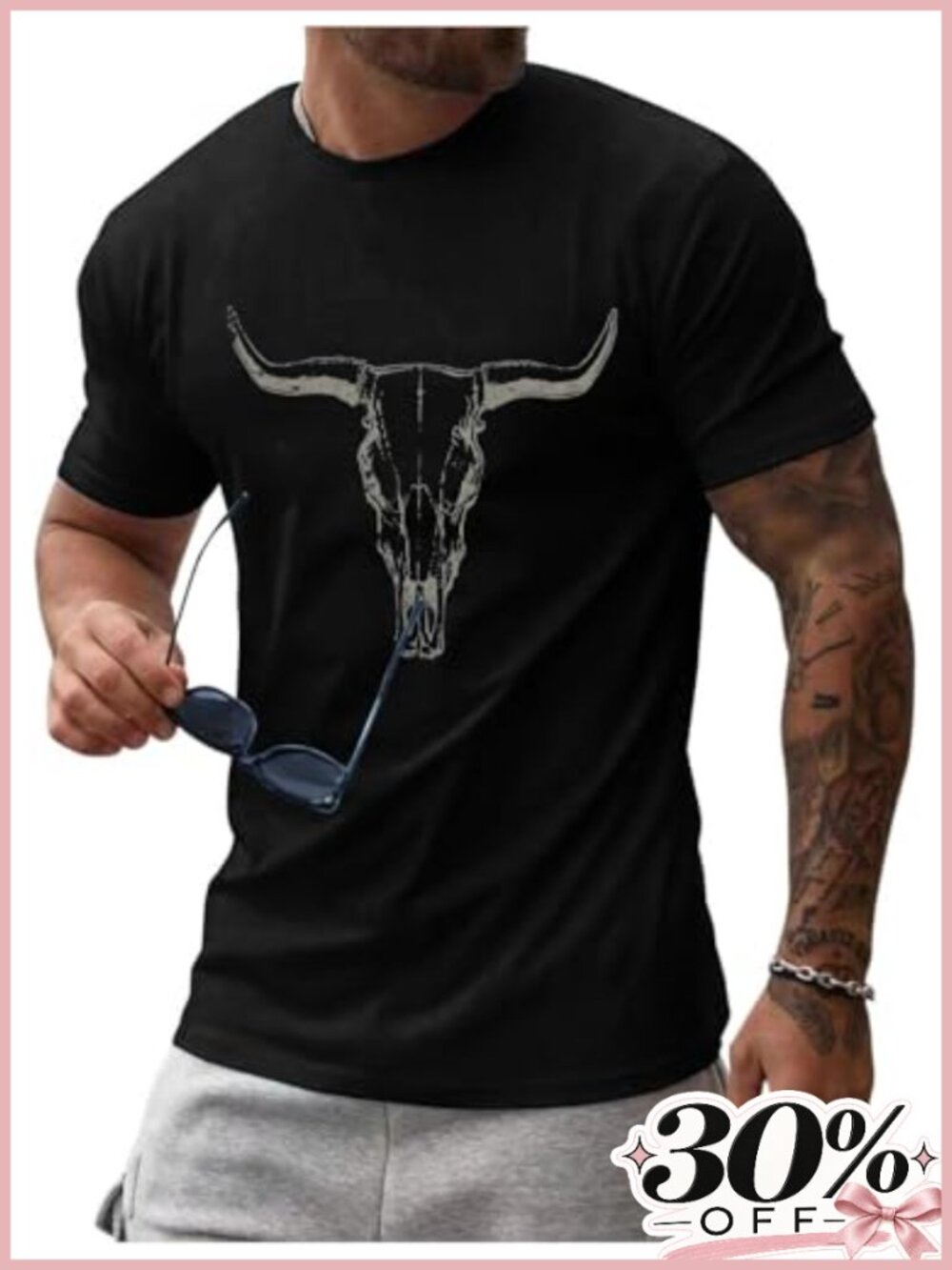 Men's Graphic Crew Neck Short Sleeve T-Shirt Soft Cotton Blend Casual Tee